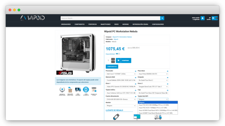 PC Builder - configurador de compra Wipoid